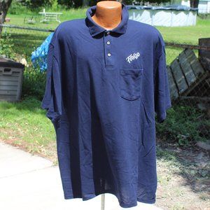 FAYGO Blue Polo Shirt Red Kap Work Uniform